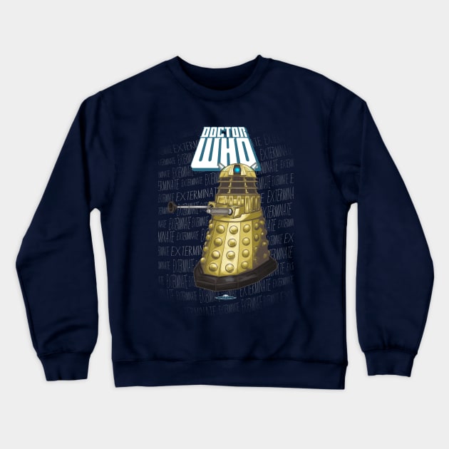 DALEK Dr. Who's Minimalist Fine Art Crewneck Sweatshirt by TomRyansStudio